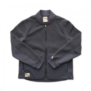 Grey Tracksmith Fens Fleece Women's Jacket | UXPMT-9035