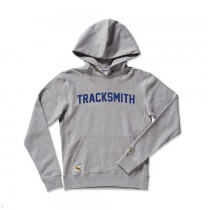 Grey Tracksmith Trackhouse Men's Sweatshirt | HRKIO-8523